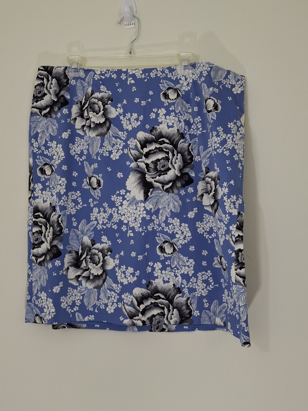 Talbots Blue Floral Mini Skirt, Size 18 W